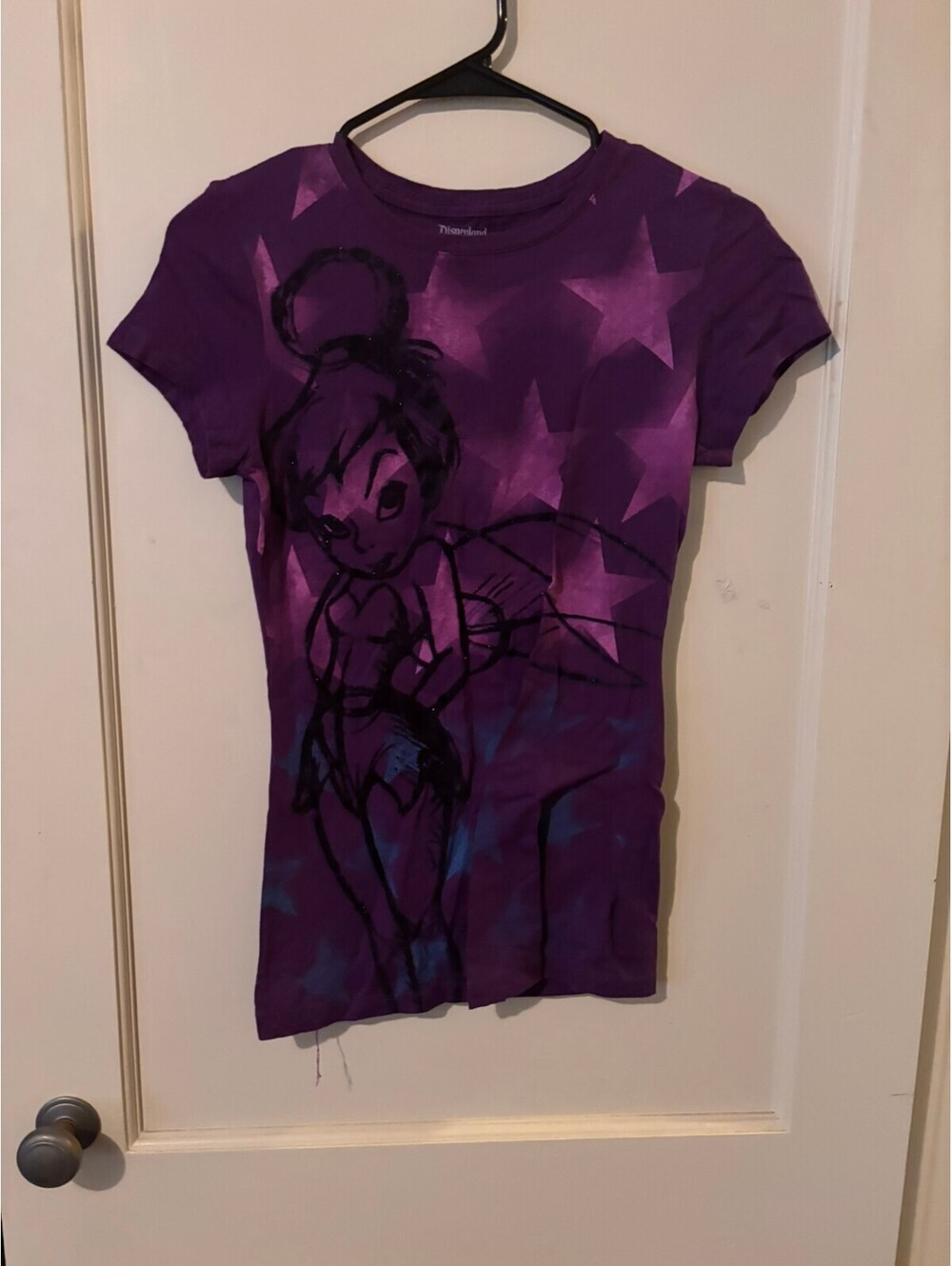 Disneyland Purple Tinkerbell Graphic T-Shirt Medium